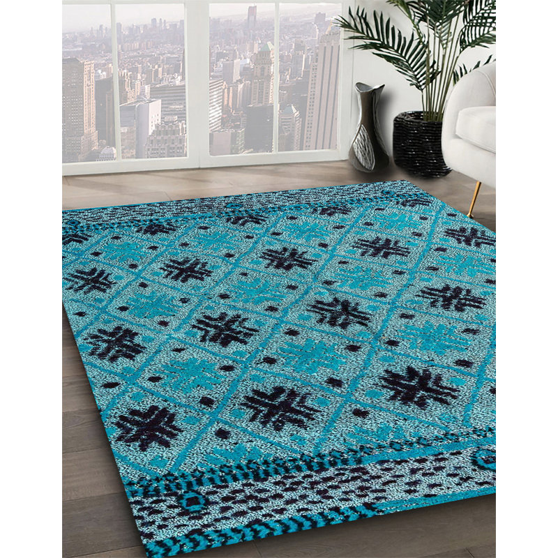 Tapis abstrait moderne 4354, Carré 6 pi