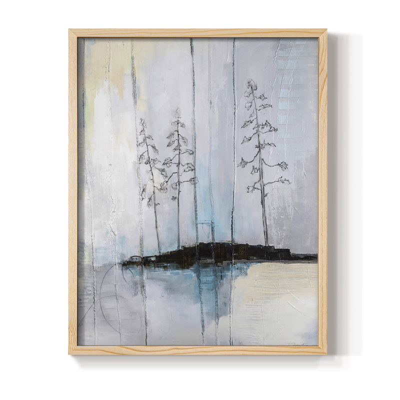 «In the Company of Three», reproduction encadrée - bois massif, Naturel, H 15 po x l 12 po