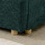 Très grande base de lit tapissier de style très minimaliste avec tête de lit incurvée de grande taille, tissu en fil de cercle de qualité supérieure et support de pieds robuste, matelas non inclus - vert-1796990078
