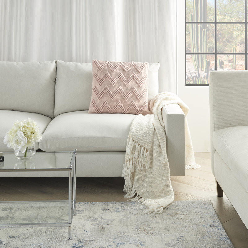  Housse et insert de coussin carré, Ros, H 20 po x l 20 po x P 6 po, Carrée