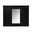 Armoire à pharmacie rectangulaire en panneau de fibres à densité moyenne 35 po avec miroir et 6 tablettes ouvertes-131527470