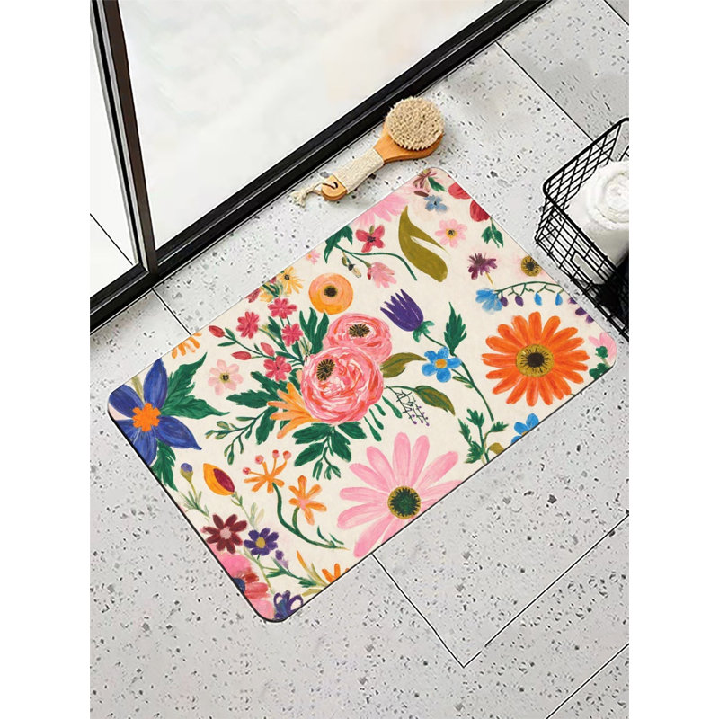 Tapis de bain Lush Bright Floral Bouquet, 36 X 24