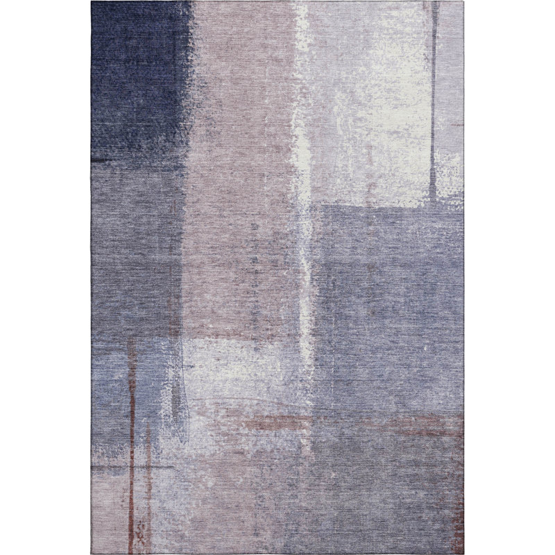 Premium Machine Washable Ariel Abstract Rug, Rectangle 10' x 14'