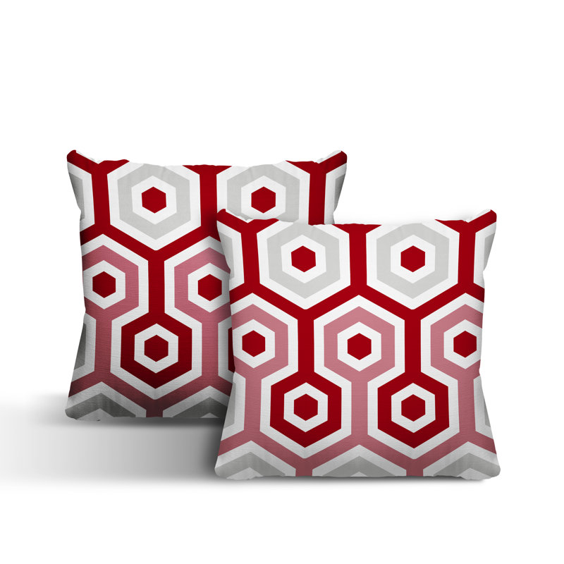  Coussin intérieur / extérieur, L 15 po x H 15 po, Rouge