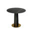 Table ronde moderne avec pieds en bois fritté de 85 cm avec base en métal-10690350