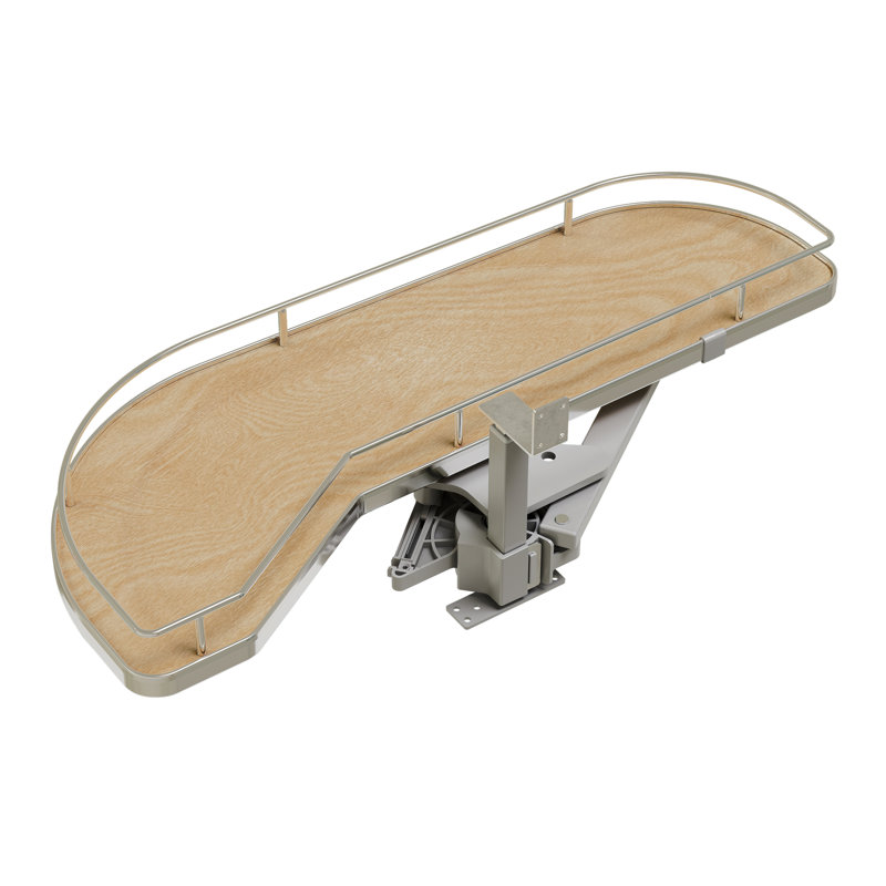 Girasolo érable à un niveau avec fermeture en douceur et accents chromés pour armoires d'angle 12 po à ouverture à gauche / store à droite