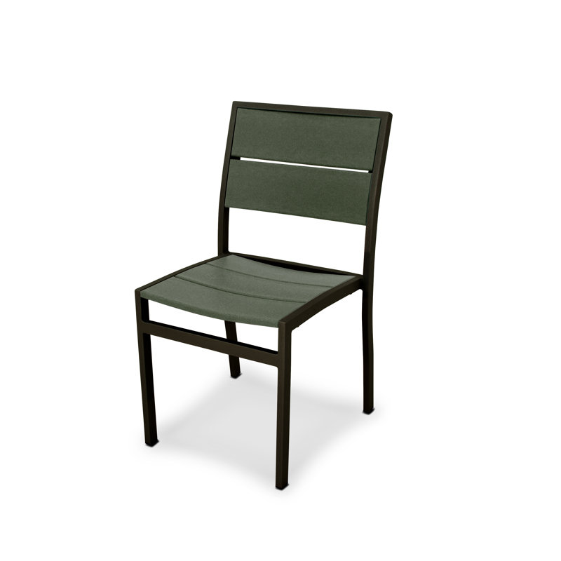 Chaise d'appoint POLYWOOD Surf City, Noir texturé / Forêt tropicale