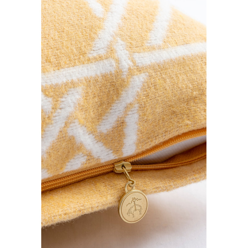 Coussin décoratif géométrique LATTICE Work, Jaune