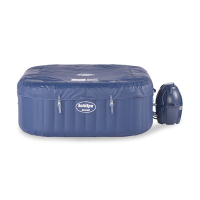Bestway 120 Volt 6 Person 140 - Jet Vinyl Square Inflatable Hot Tub in Blue