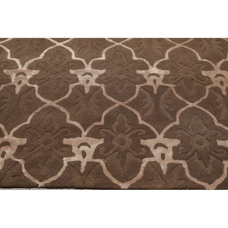 Tapis intérieur / extérieur rectangulaire unique de 4 pi 8 po x 6 pi 7 po Shivai