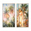 Palmiers, coucher de soleil romantique, ensemble de 2 pièces d'art mural palmiers et palmiers-1854796110-1854796111