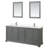 Deborah 80 " W Freestanding Standard Double Vanity Bathroom Vanity With Marble Top with Mirror-97761274-97761273-97761492