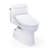 TOTO® WASHLET+® Carlyle® II One-Piece Elongated 1.28 GPF Toilet and WASHLET+® S5 Bidet Seat, Cotton White - MW6143446CEFG#01