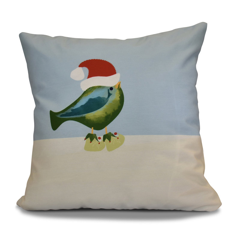 Jump For Joy Reversible Throw Pillow, 16" H x 16" W, Green