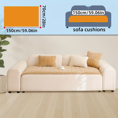 Soft Corduroy Box Cushion Sofa Cushion
