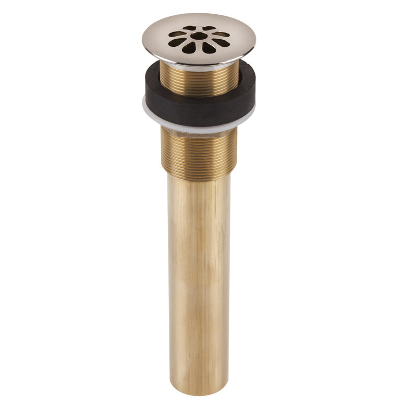 SinkSense 1.5" Grid Sink Drain in Nickel - No Overflow