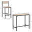 Ensemble de table de bar et chaises 3 pièces, ensemble de table de salle à manger industrielle pour 2 personnes, table de cuisine à hauteur de comptoir avec tabourets de bar, ensemble de table de petit-déjeuner pour 2 petits espaces-792834060