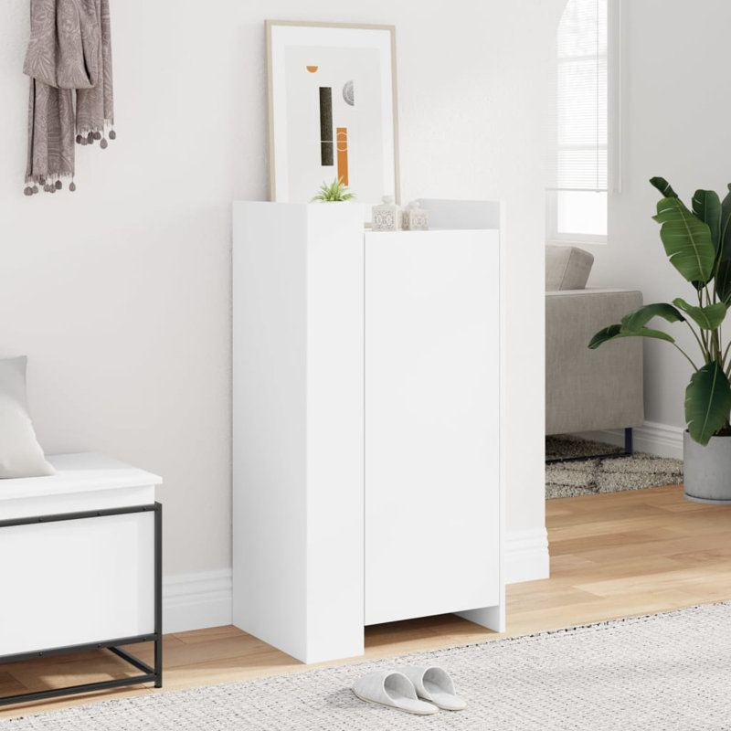 10 Pair Shoe Storage Cabinet, White
