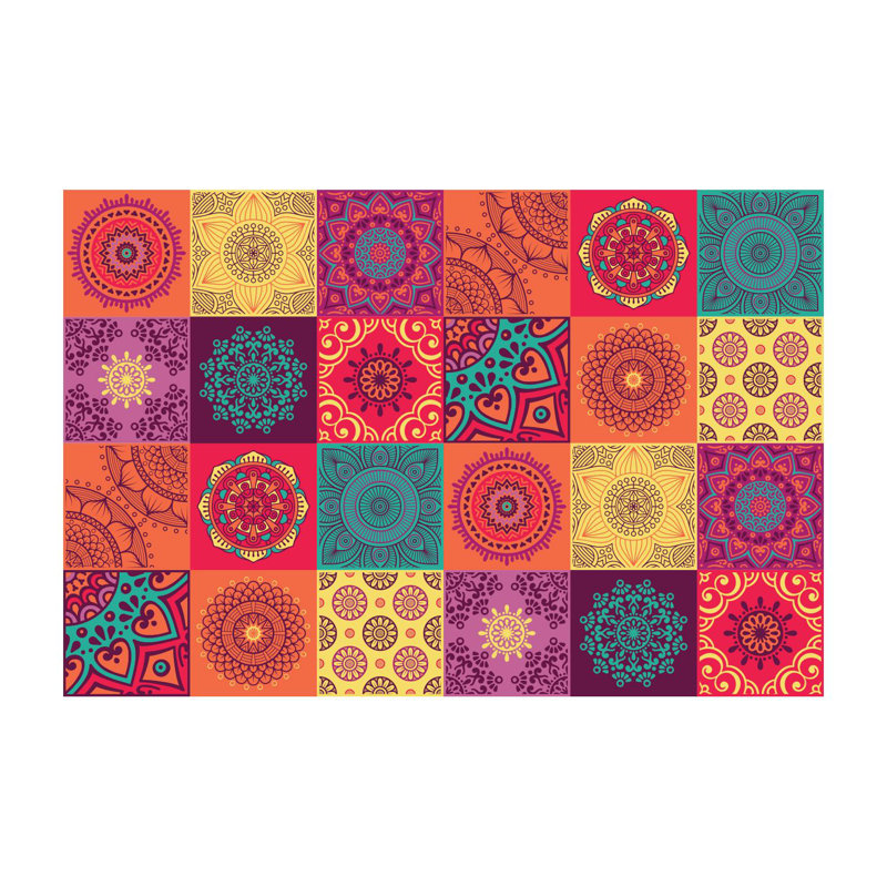 5.91'' W x 5.91'' L PVC Peel and Stick Field Tile