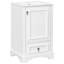Meuble-lavabo élégant de 20 po avec lavabo en céramique - Économiseur d'espace moderne avec porte à fermeture en douceur, tiroir de compartiment et support de rangement-550315242