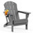 Hayfield HDPE Outdoor Foldable Adirondack Chair with Cup Holder Weather-Resistant -627257387