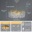 Lustre linéaire en cristal 39 po-1806265955