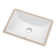 Dawn USA 13'' White Ceramic Rectangular Bathroom Sink with Overflow
