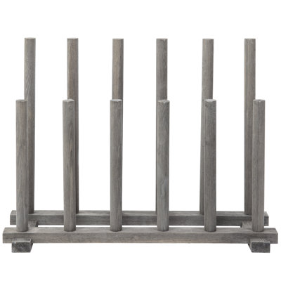 6 Pair Solid Wood Boot Storage