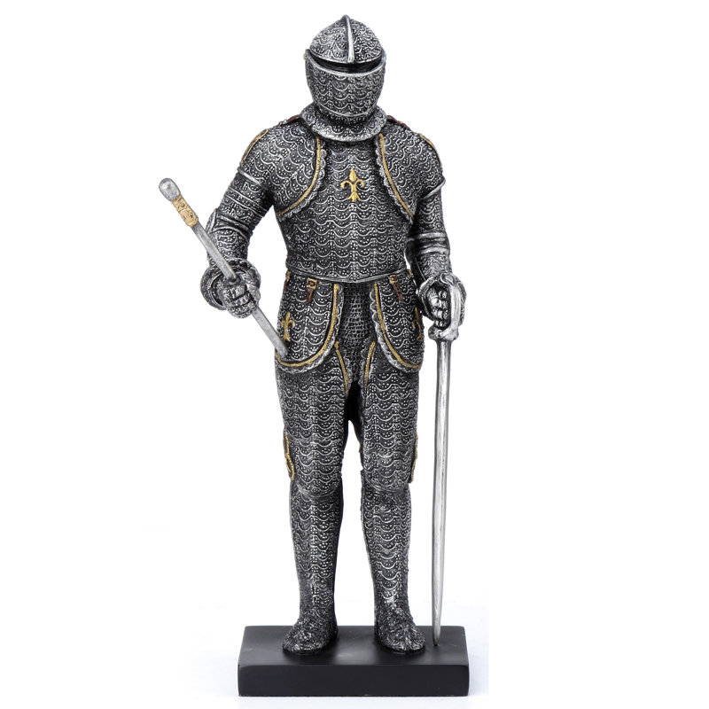 Armure de cérémonie en acier 7,87 pouces en résine