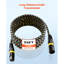 Câble XLR 25 pi, paquet de 6, câbles de microphone mâle à femelle symétriques et symétriques, fils de haut-parleur de micro XLR à 3 broches plaqués or, pour éclairage de scène, micros, amplificateur, mélangeur, systèmes de haut-parleurs