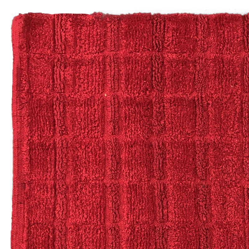 Cotton Bath Mat, Red