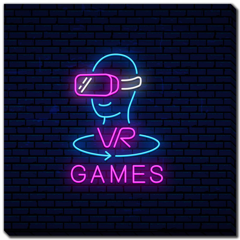 Neon Gaming 1 Canvas Wall Art