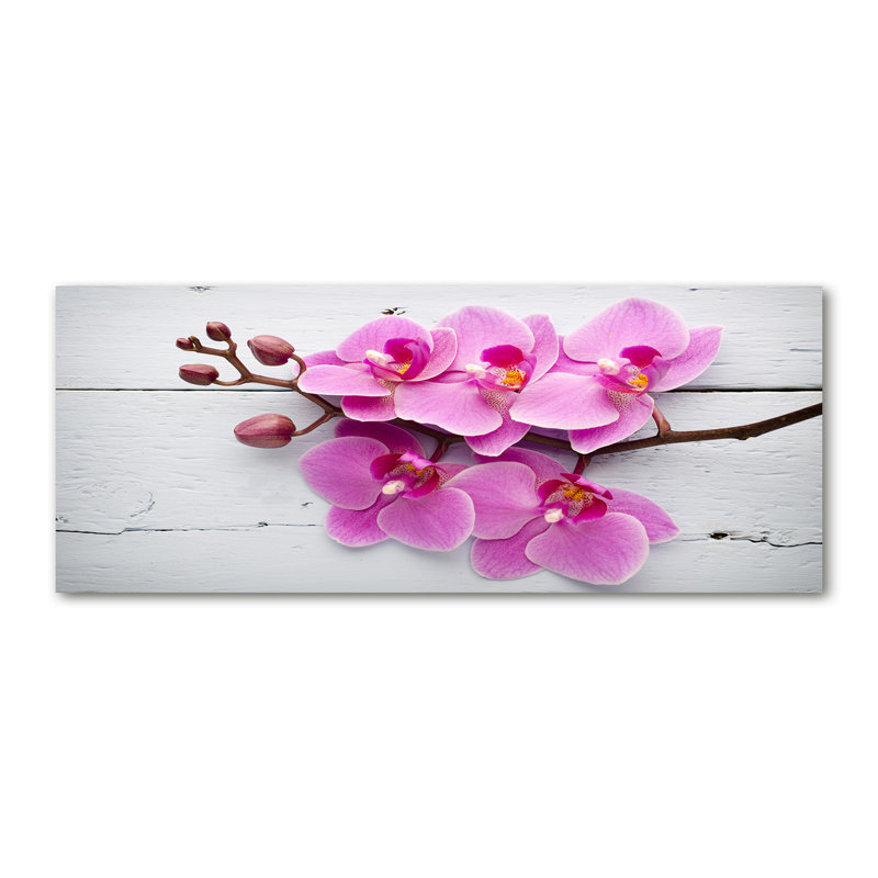 Orchid On Canvas Wood - No Frame Print on Canvas