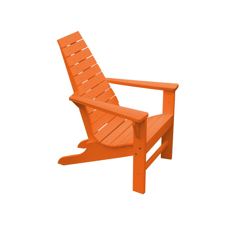 Cuadrado Outdoor Adirondack Chair, Orange