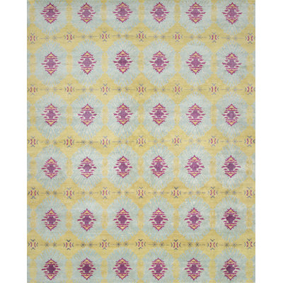 Gemini Ikat Area Rug in Chartreuse/Magenta/Lime/Lilac