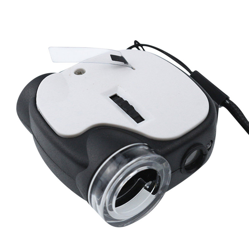 Mini Microscope 55X Microscope Jewelry LED Light For Currency Detecting