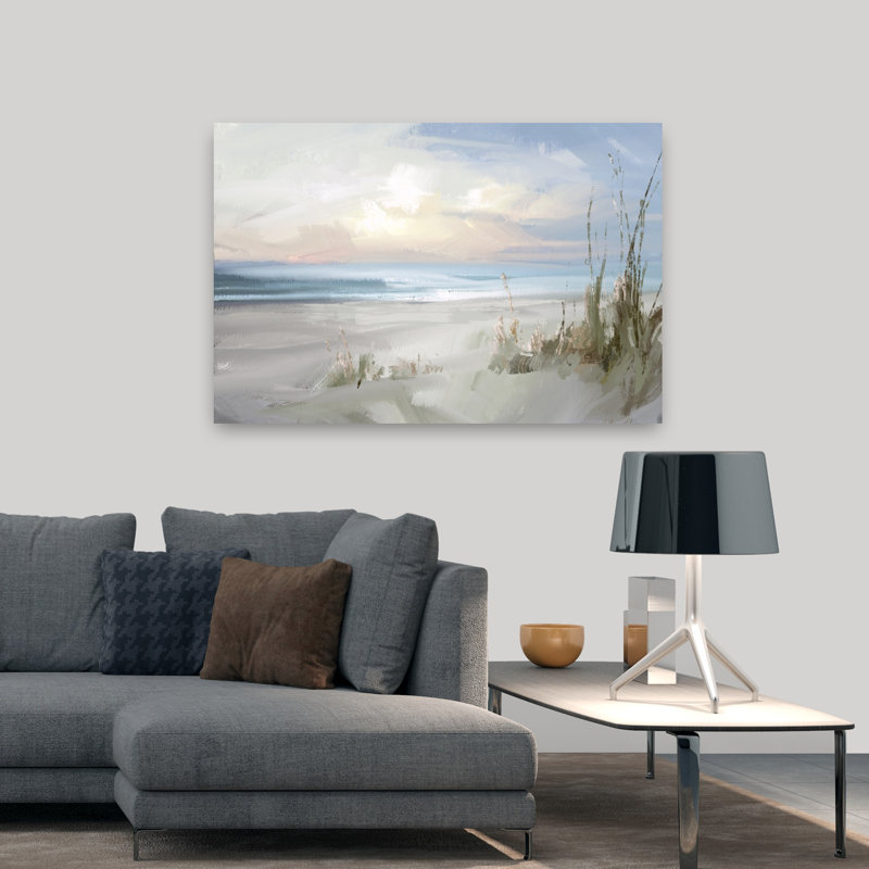 Art contemporain, art contemporain, plage, paysage marin, H 48 po x l 32 po
