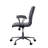 Barack Vintage Black Top Grain Leather & Aluminum Office Chair