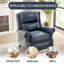 Ameiah Upholstered Faux Leather Manual Push Back Recliner Chair with Wingback-1069224019