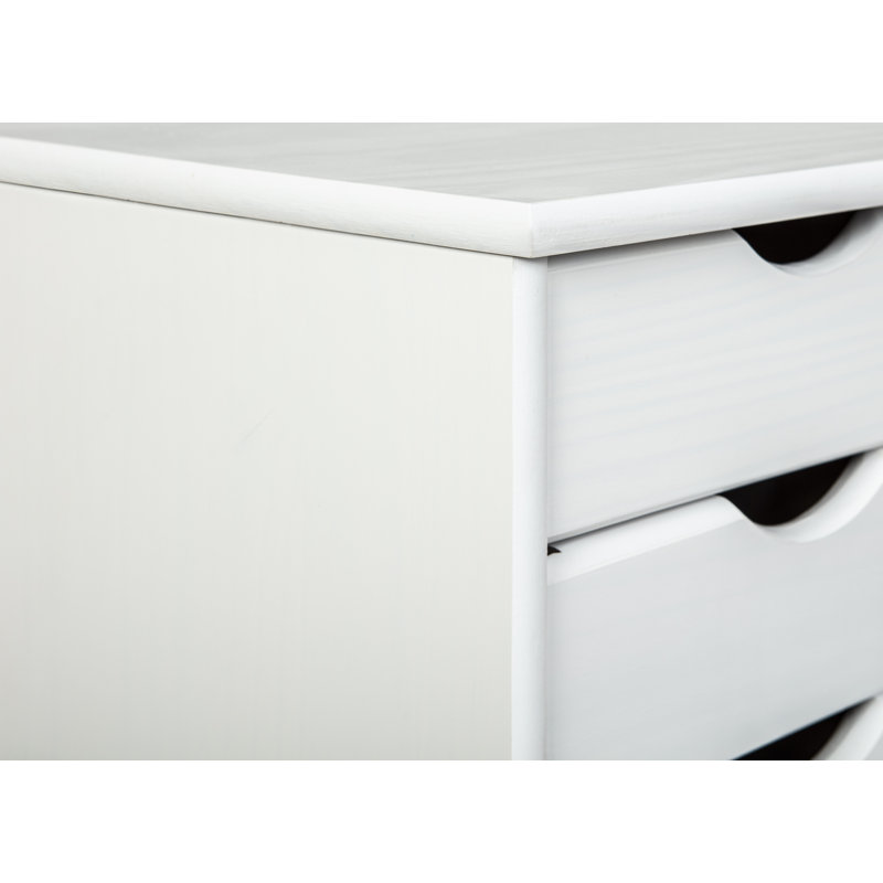 Simon Rolling File Cabinet, White