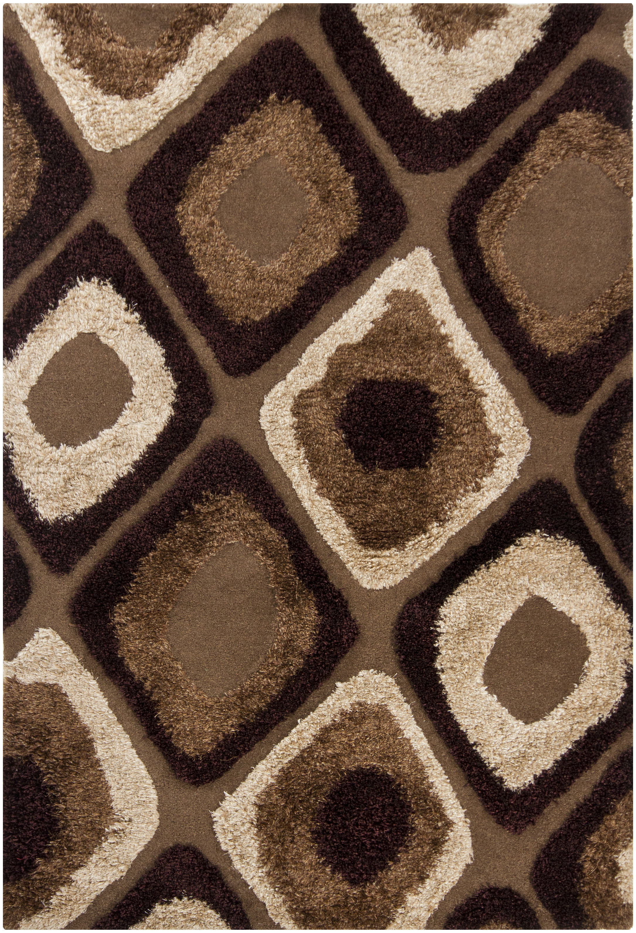 Chandra Rugs Astrid Brown/Tan Geometric Area Rug | Wayfair
