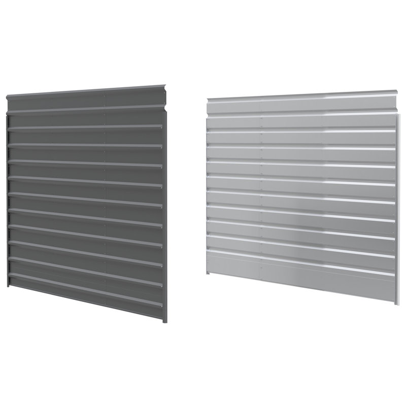 Charcoal Galvanized Steel Carport Enclosure Kit