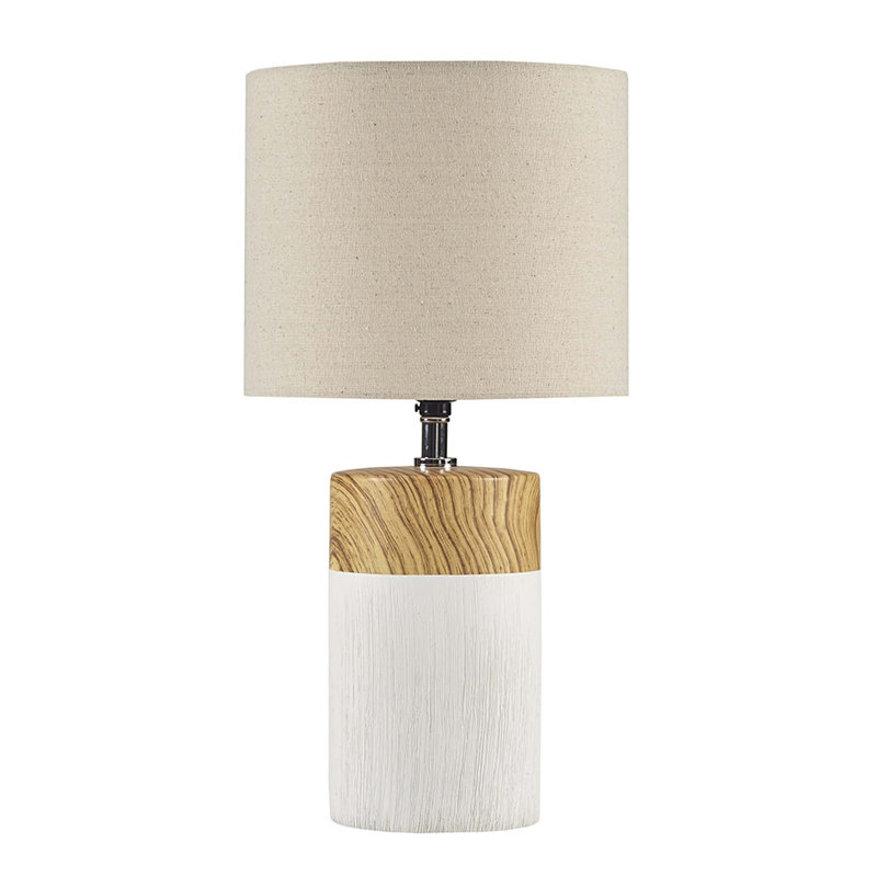 Lampe de table texturée, Crème, crème, Blanc