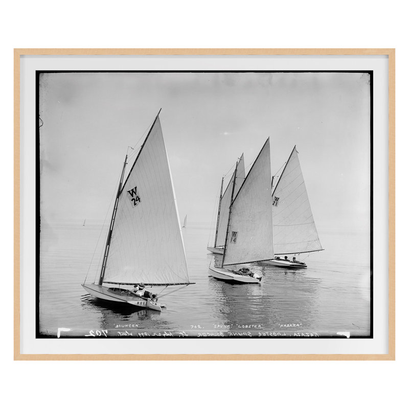 Open Seas 4 Print by THE Studio, Maple Framed, 20" H x 24" W