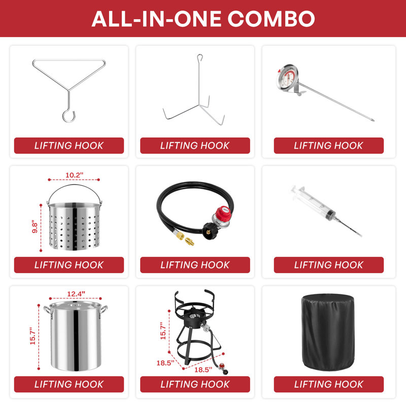 50,000BTU Propane Burner Outdoor Turkey Fryer