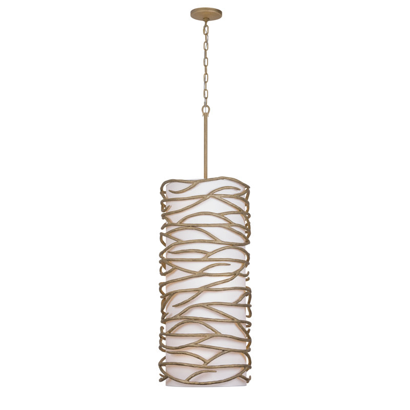 Bungalow Rose Roycroft - 9 Lights Foyer In Ashen Gold Finish
