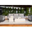 Canapé de patio en aluminium thermolaqué de 87,8 po avec coussins Sunbrella® de qualité commerciale Capri