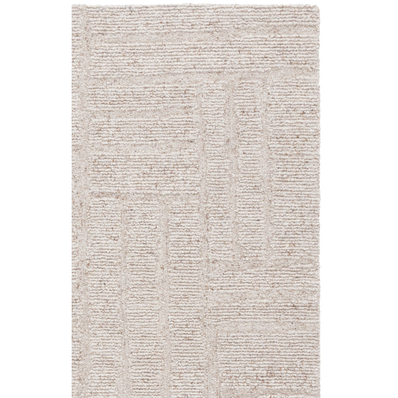 Tapis beige en coton touffeté à la main Harvest, Rectangle 3 pi x 5 pi