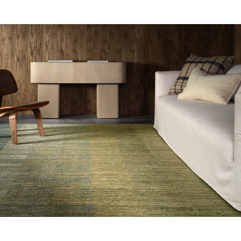 Jaipur Living Alita BEZ09 Handknot Color Block Blue/Green Area Rug (6'X9'), Rectangle 10' x 14'