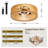20" 4-Light Flush Mount Natural Wood Ceiling Fan with Light, 5-Blade Fandelier with Remote Control and Reversible DC Motor for All-Season Use-777243276-786873985